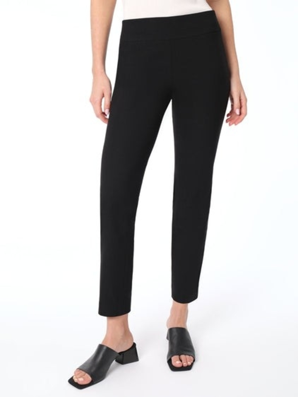 JNY Jones New York Women's Black Pull-On Stretch Dress Pants Straight Leg 1X